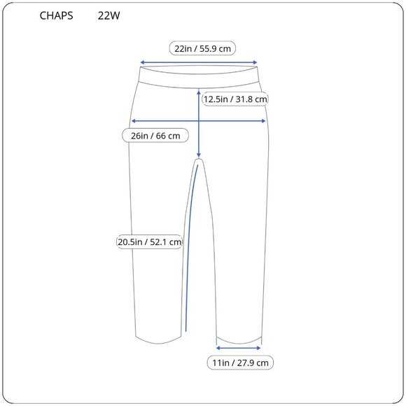 Chaps Womens Pants 22W Plus Capri Solid Blue Zip Slash Pocket Casual CAP48E - Picture 2 of 8